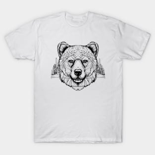 Grizzly Bear Animal Freedom World Wildlife Wonder Vector Graphic T-Shirt